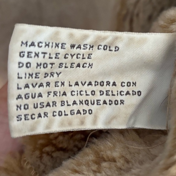 St John's Bay Tan Faux Suede & Shearling Coat Size 1X Ladies Faux Fur Lined Coat - Picture 5 of 8